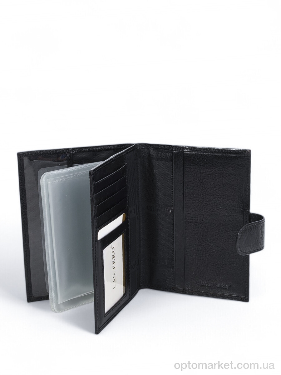 Купить Візитниця чоловіча 1-1107 black Las Fero чорний, фото 2