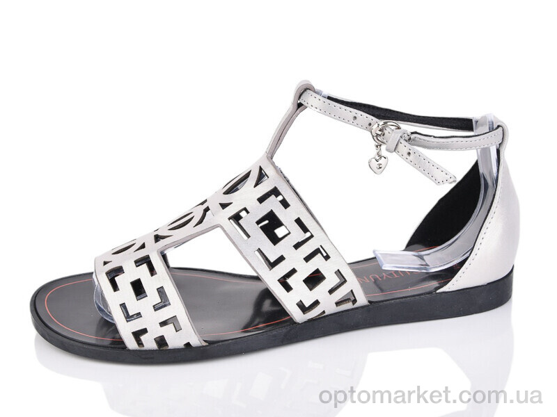 Купить Босоніжки жіночі 1-602C Fuguiyun сірий, фото 1