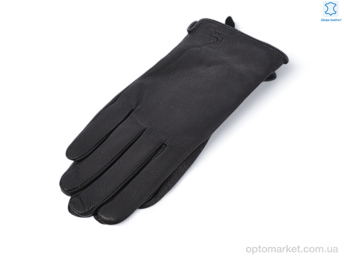 Купить Рукавички жіночі 1 black шкіра олень махра Rubi чорний, фото 1