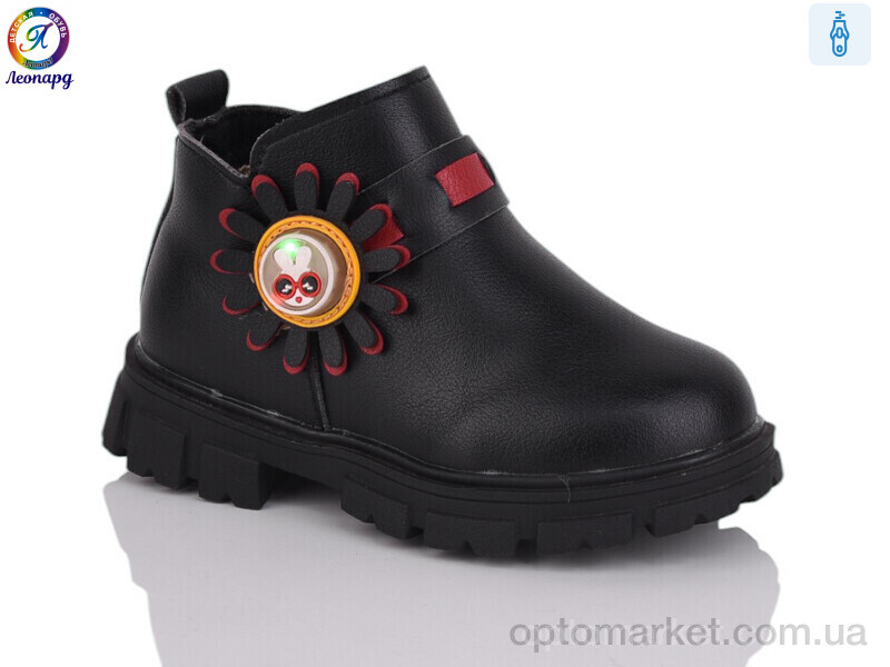 Купить Черевики дитячі 1-C6 black Леопард чорний, фото 1