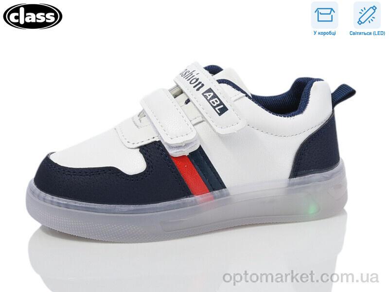 Купить Кросівки дитячі 10-2 navy LED Toobaco білий, фото 1