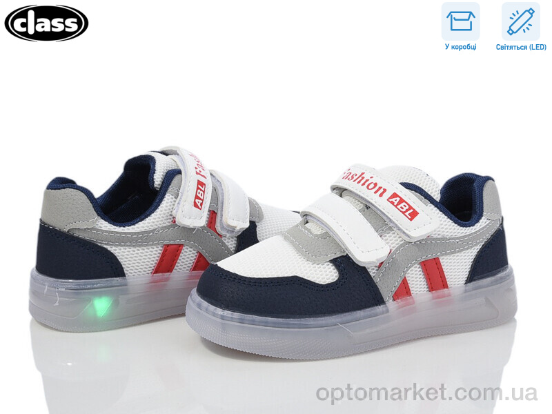 Купить Кросівки дитячі 10-3 navy LED Toobaco білий, фото 1