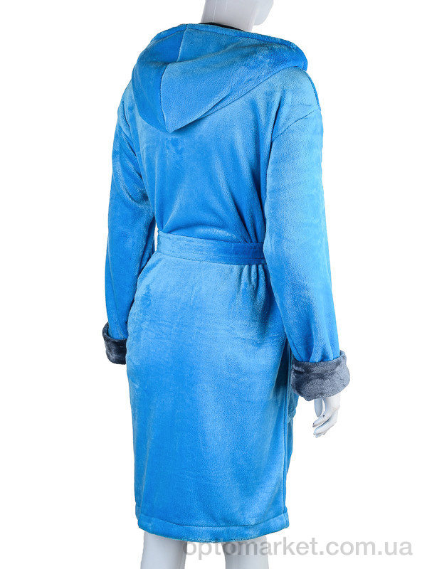 Купить Халат жіночі 100010 blue Sharm синій, фото 2