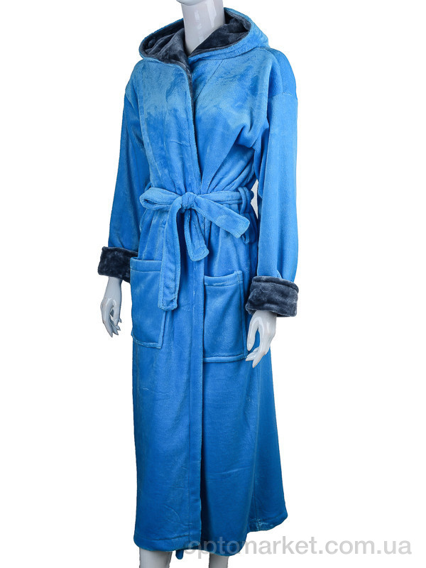 Купить Халат жіночі 100011 l.blue Sharm блакитний, фото 1