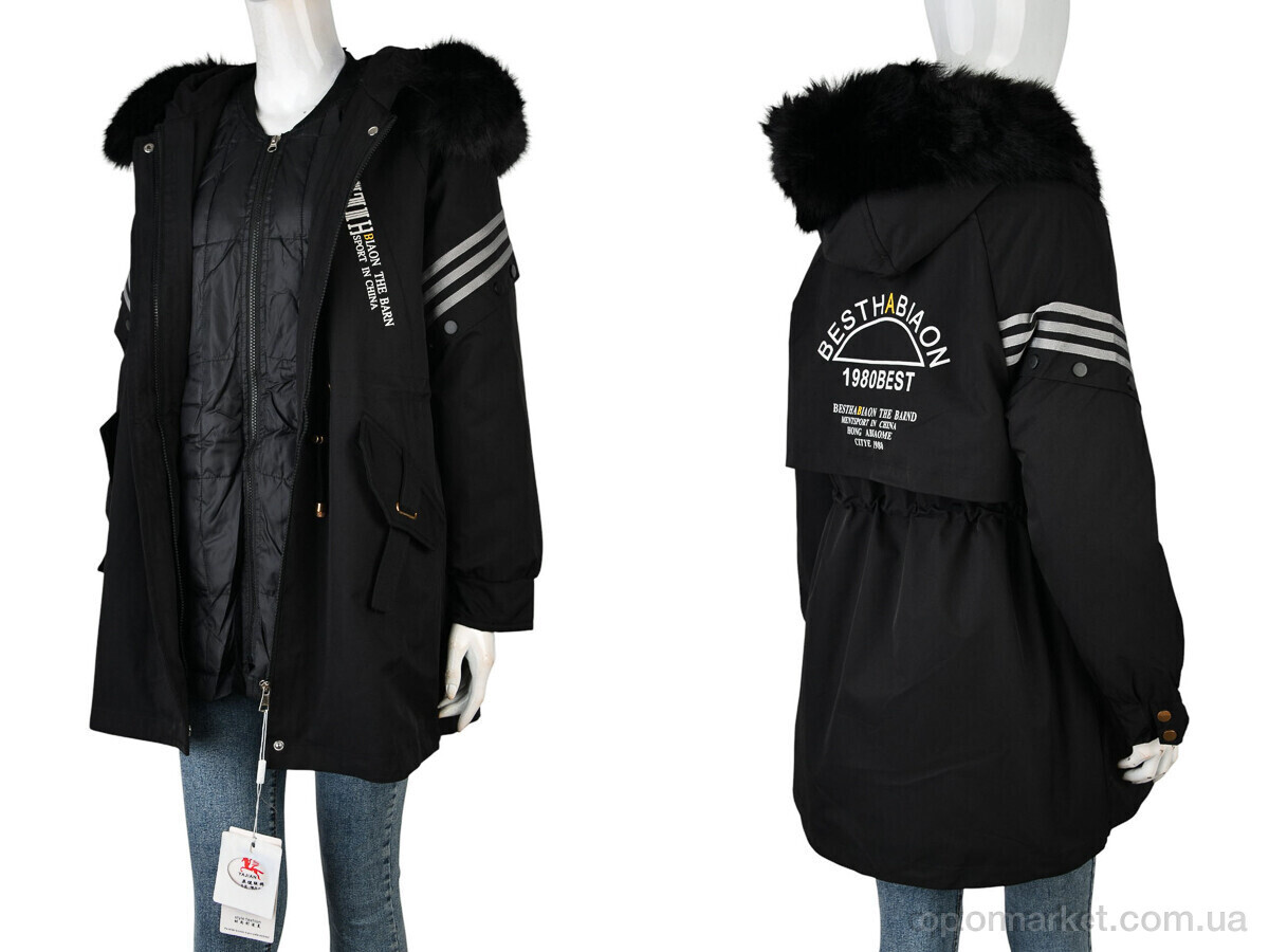 Купить Куртка жіночі 1001 ( 12052) black Yajian чорний, фото 7