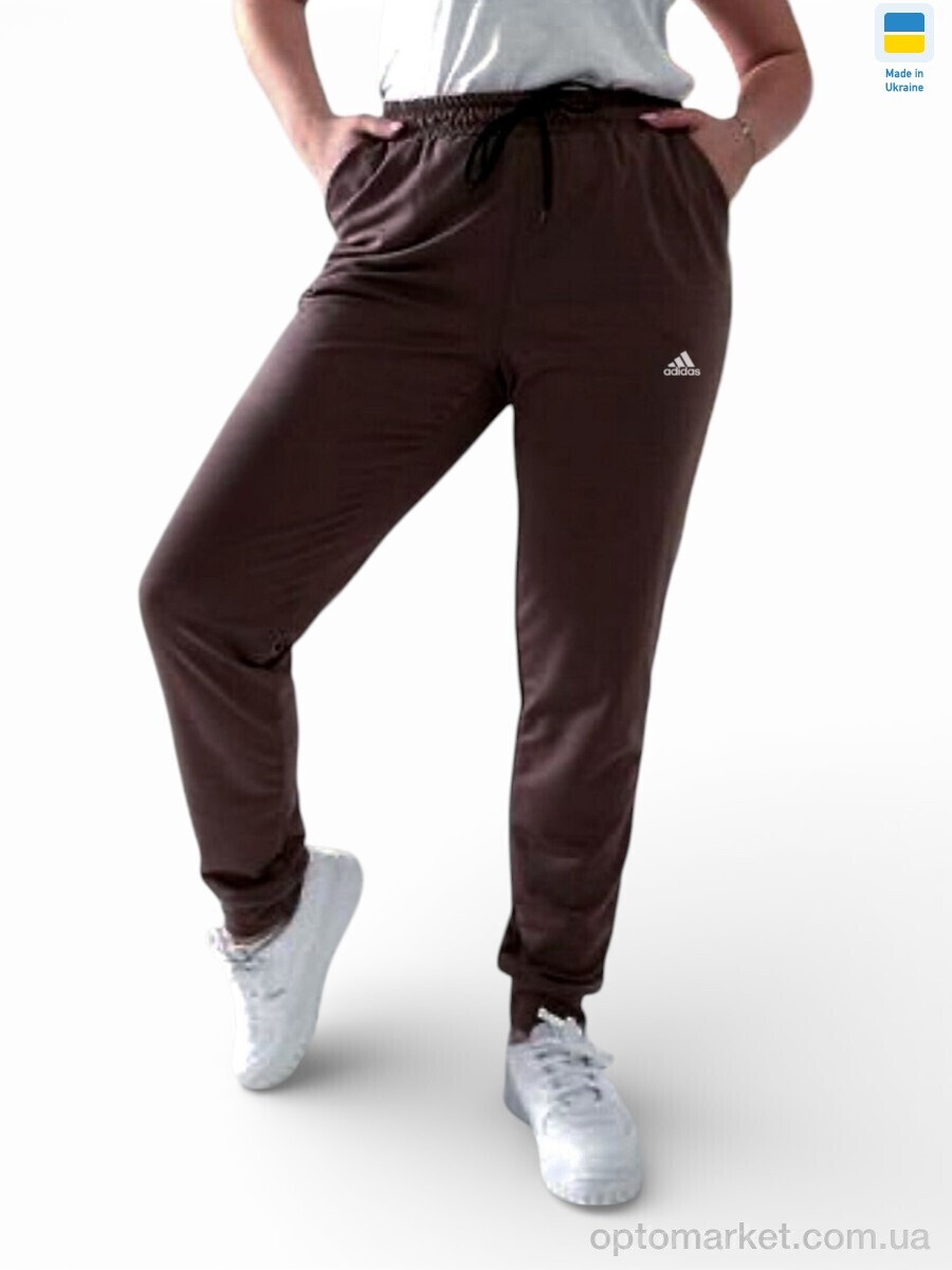 Купить Спортивні штаны жіночі 100231AD шоколад A.idas коричневий, фото 2