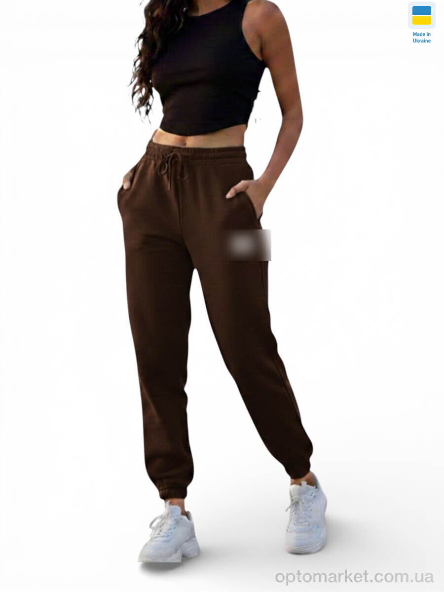 Купить Спортивні штаны жіночі 100231MU шоколад M.u Miu коричневий, фото 1