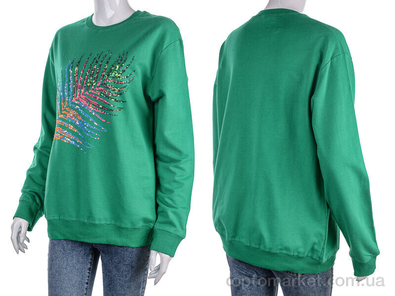 Купить Батник жіночі 1003-4 green Karasoy зелений, фото 3