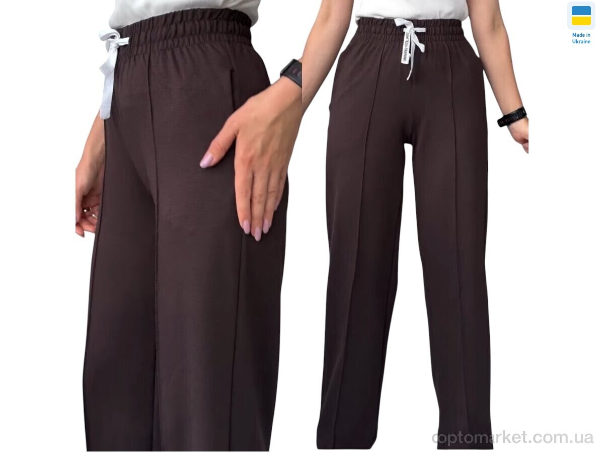 Купить Спортивні штаны жіночі 10048 коричневий Sport style коричневий, фото 1