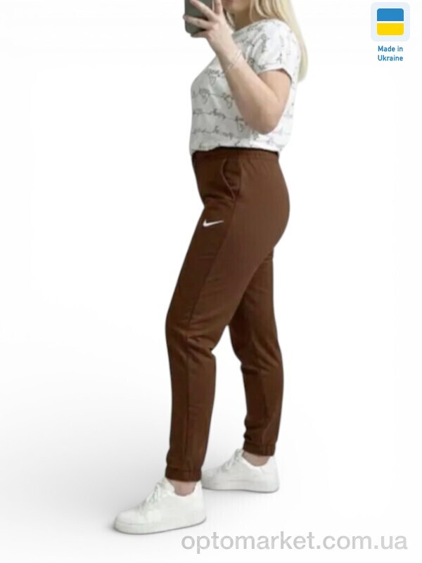 Купить Спортивні штаны жіночі 10055-1NI шоколад N.ke коричневий, фото 2
