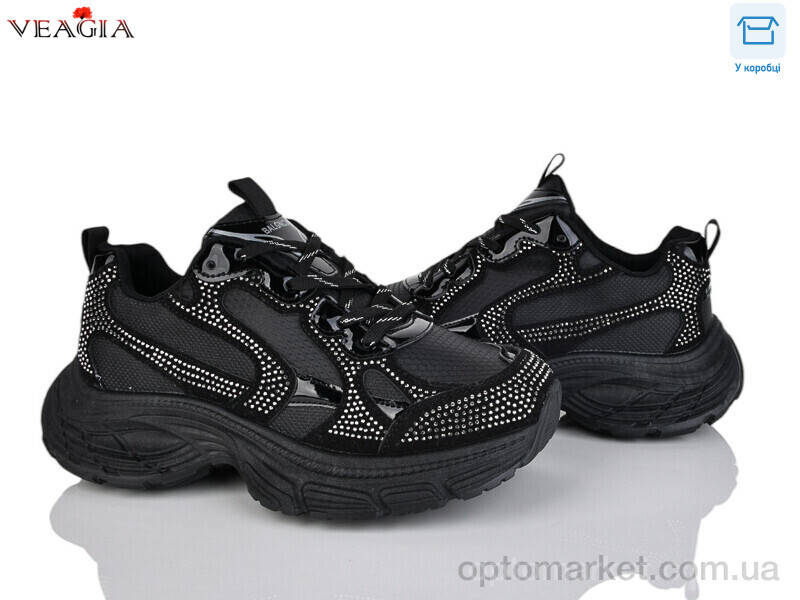 Купить Кросівки жіночі 10087-1 FAN чорний, фото 1