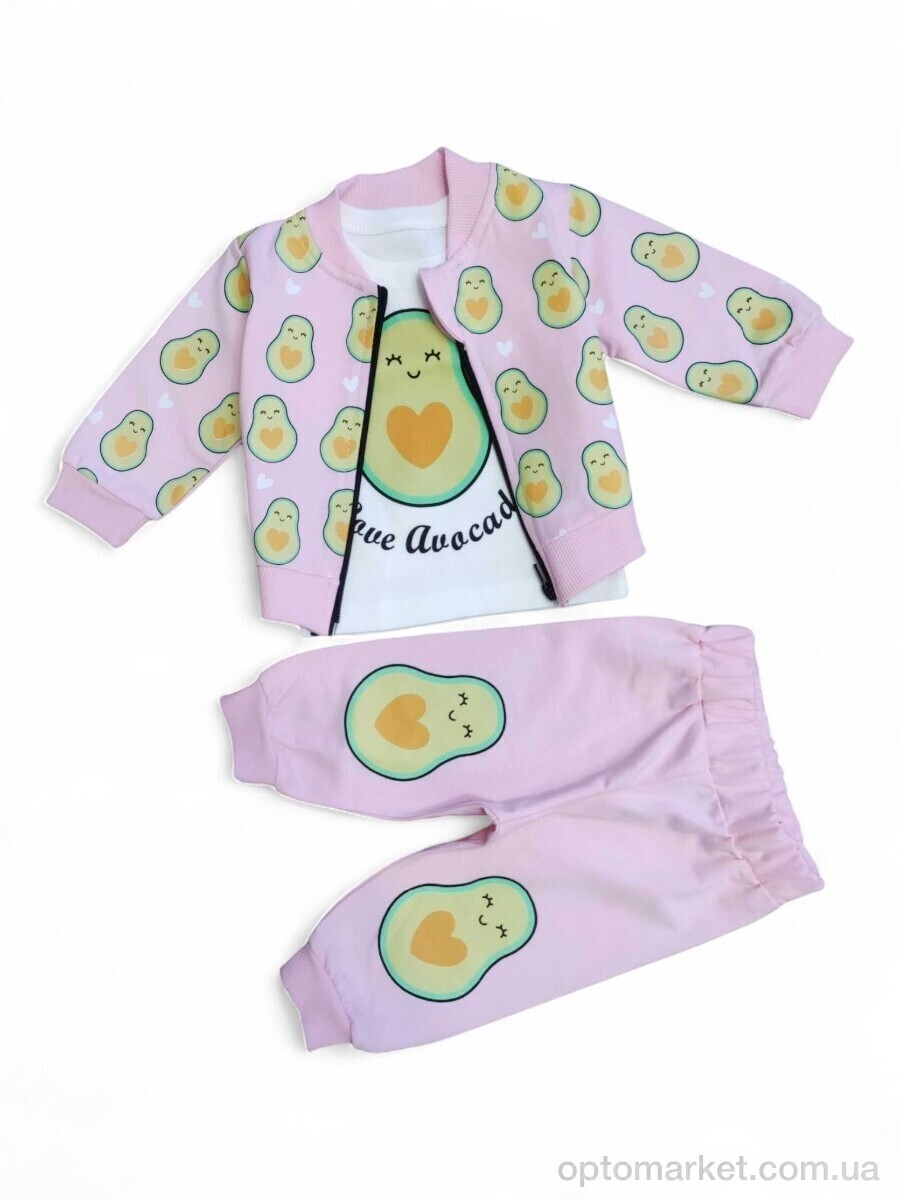 Купить Комплекти дитячі дитячі 1015 рожевий костюм-трійка Luqqa Kids рожевий, фото 1