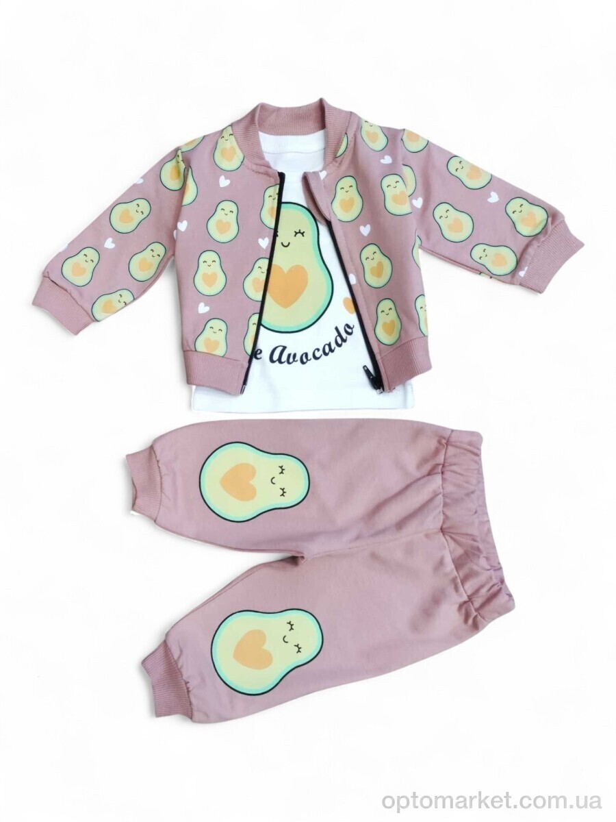 Купить Комплекти дитячі дитячі 1015 т.пудра костюм-трійка Luqqa Kids рожевий, фото 1