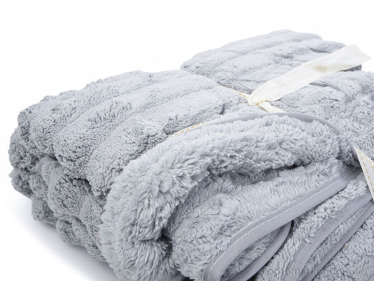 Купить Рушник унісекс 10168-9086 d.grey набір баня+обличчя Malloory Home сірий, фото 2