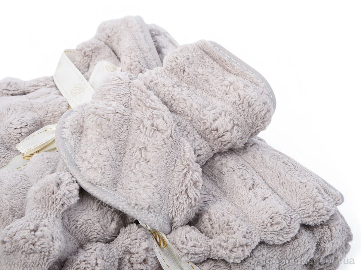 Купить Рушник унісекс 10168-9086 grey набір баня+обличчя Malloory Home сірий, фото 2