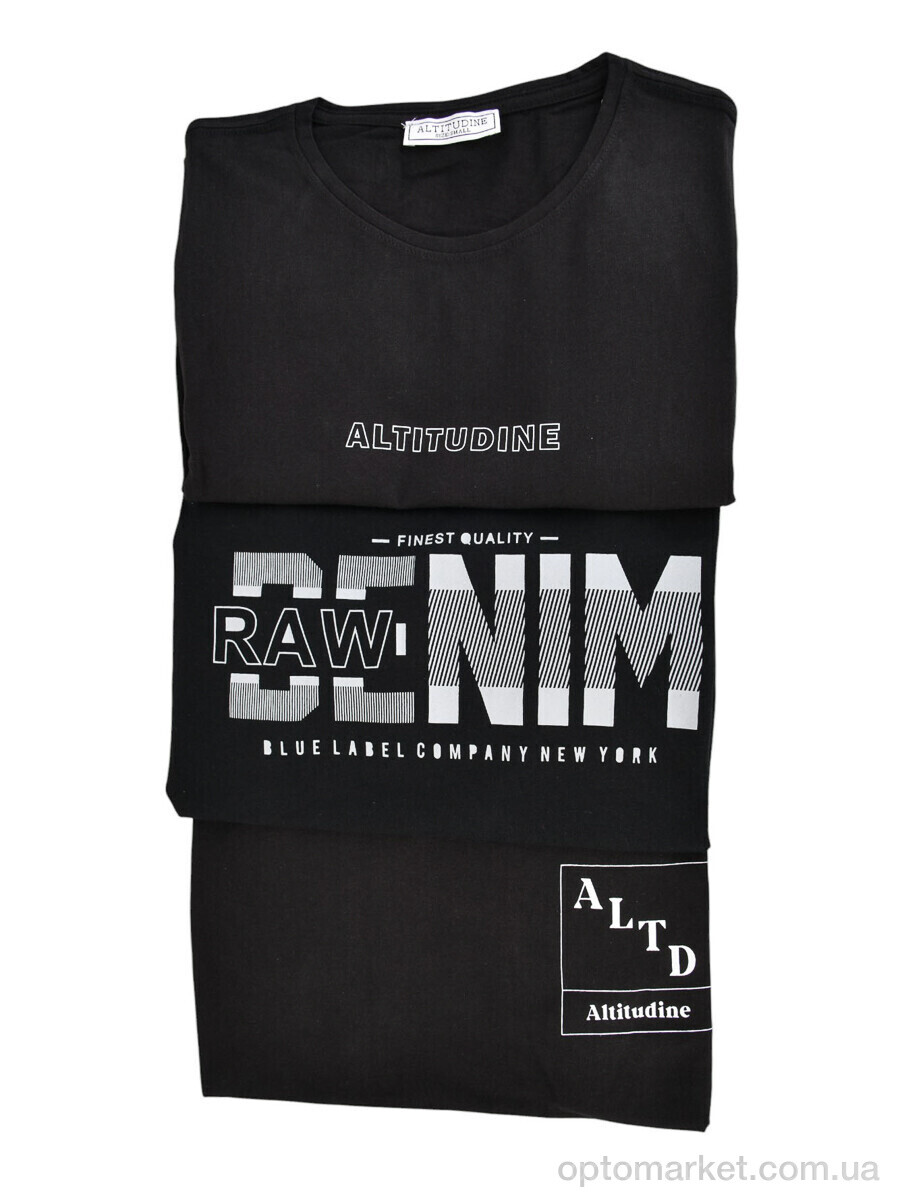 Купить Футболка чоловічі 10229-1 black mix Altitudine чорний, фото 4