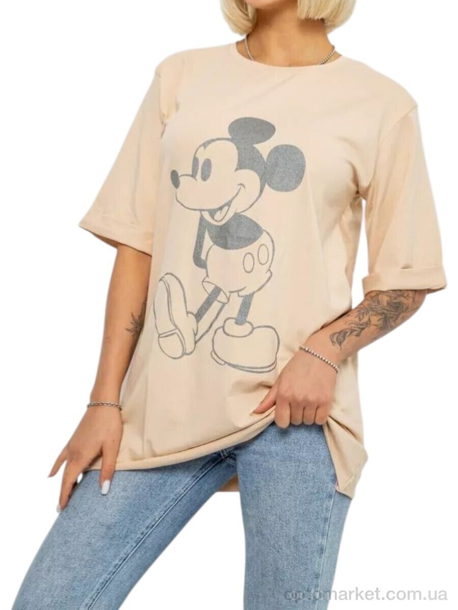 Купить Футболка жіночі 1023 бежевий Massmag бежевий, фото 2