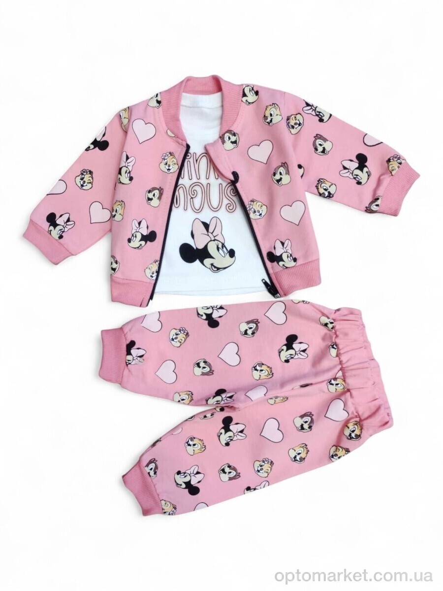 Купить Комплекти дитячі дитячі 1024 св.рожевий костюм-трійка Luqqa Kids рожевий, фото 1