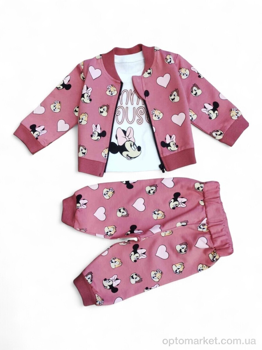 Купить Комплекти дитячі дитячі 1024 т.пудра костюм-трійка Luqqa Kids рожевий, фото 1