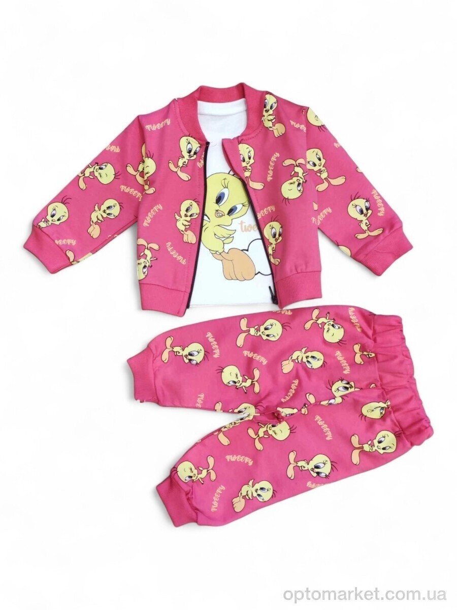 Купить Комплекти дитячі дитячі 1025 кораловий костюм-трійка Luqqa Kids рожевий, фото 1
