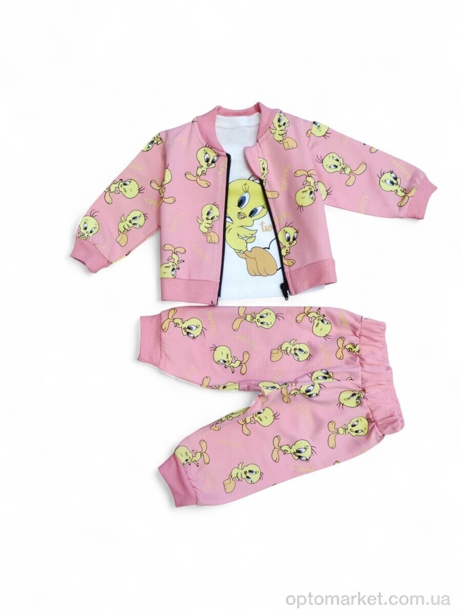 Купить Комплекти дитячі дитячі 1025 св.рожевий костюм-трійка Luqqa Kids рожевий, фото 1