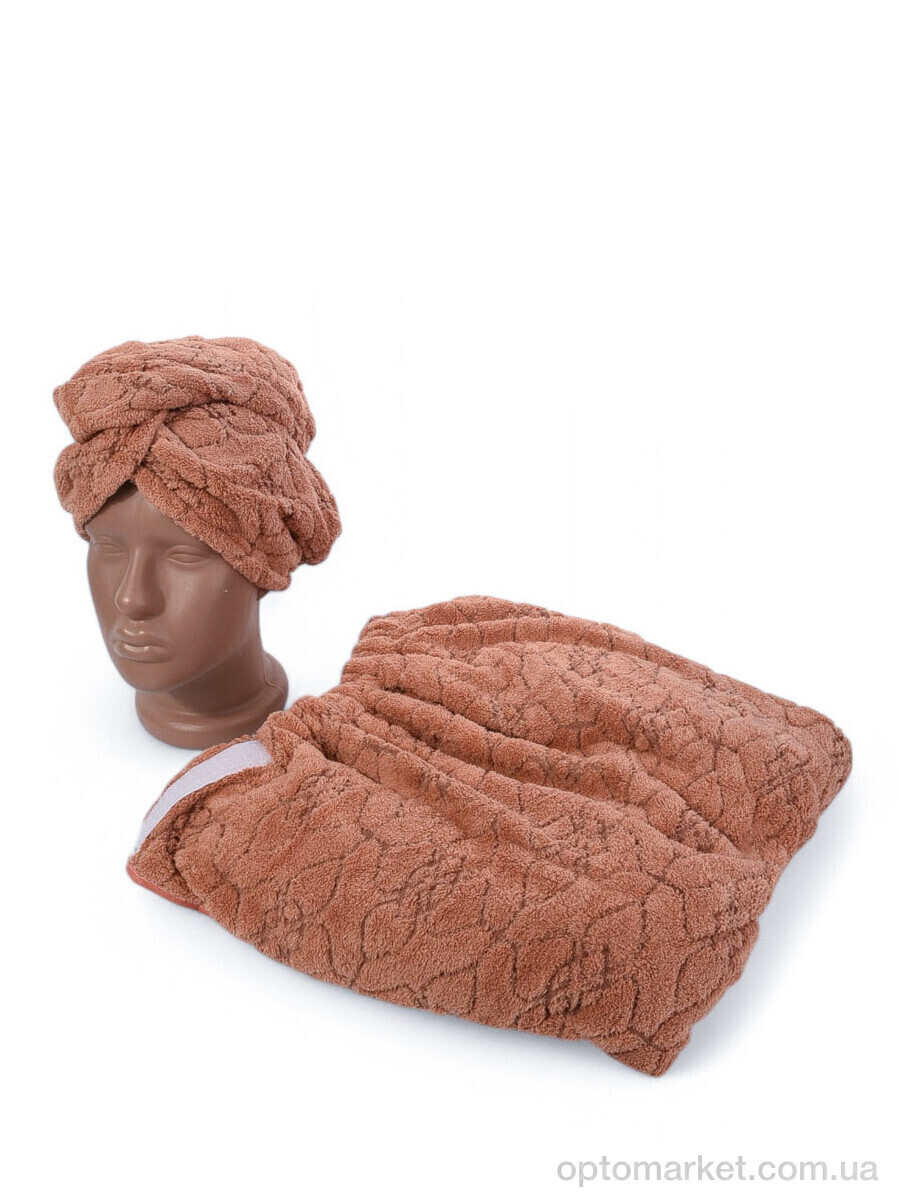 Купить Рушник жіночі 10306-6959 brown набір баня+чолма (70x140) Malloory Home коричневий, фото 1
