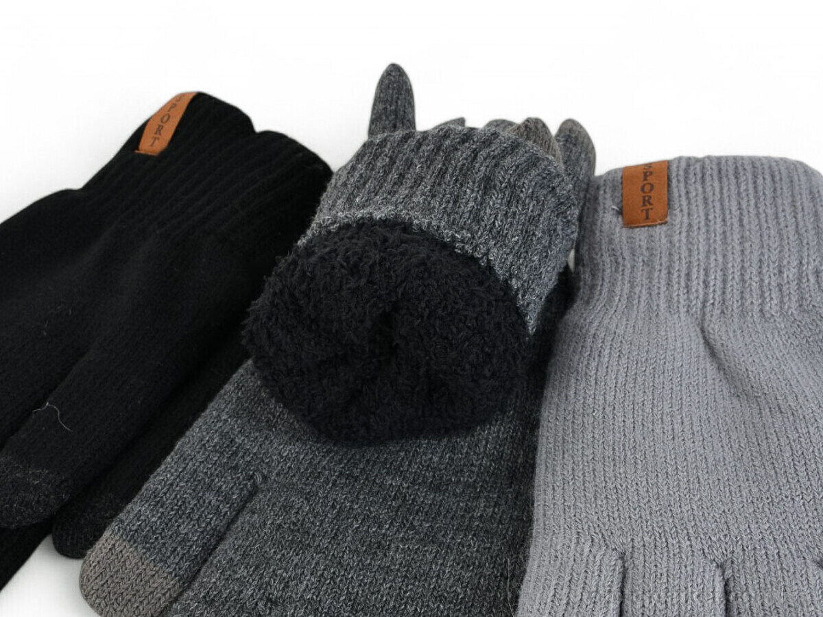 Купить Рукавички чоловічі 1035 текстиль mix Paidi мікс, фото 2