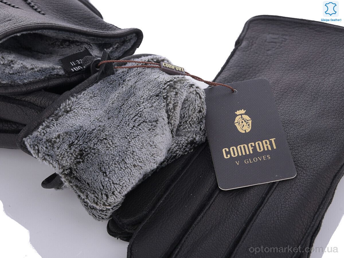 Купить Рукавички чоловічі 104 black Королева чорний, фото 2