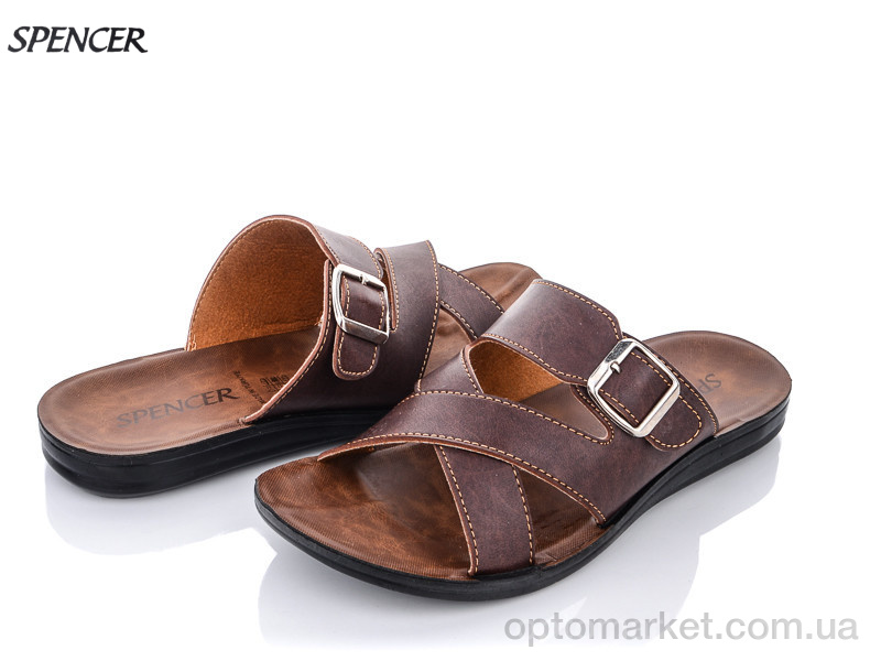 Купить Шльопанці чоловічі 10461 коричневый Spencer коричневий, фото 1