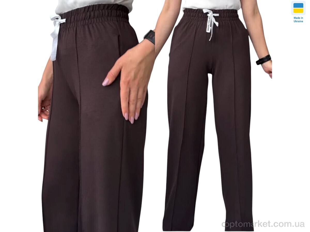 Купить Спортивні штаны жіночі 1048 шоколад Sport style коричневий, фото 1