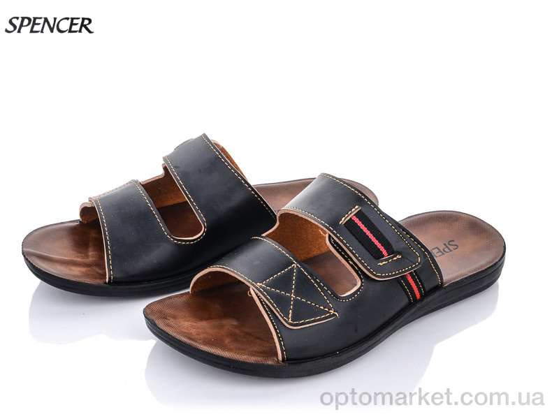 Купить Шльопанці чоловічі 10497 черный Spencer чорний, фото 1
