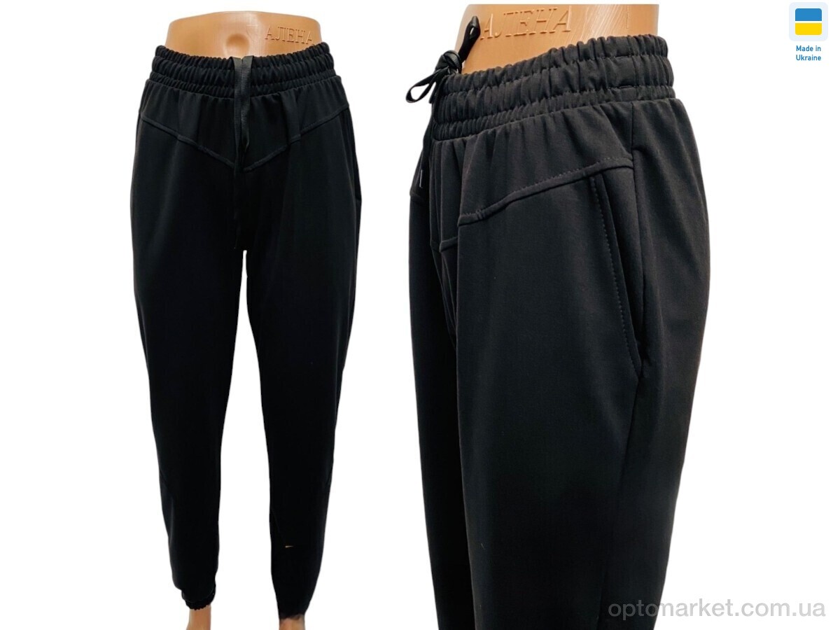 Купить Спортивні штаны жіночі 1051 чорний Sport style чорний, фото 1