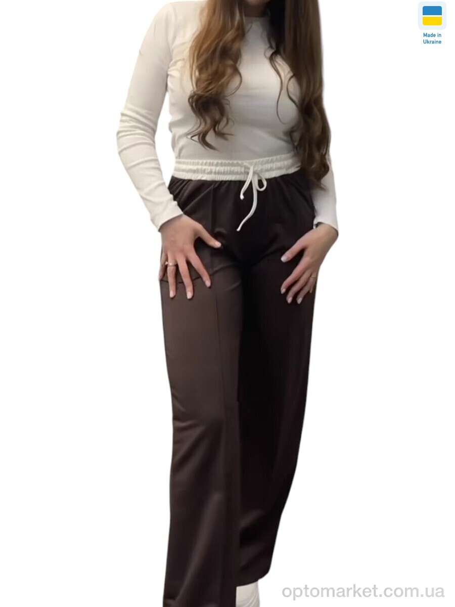Купить Спортивні штаны жіночі 1054 шоколад Sport style коричневий, фото 1