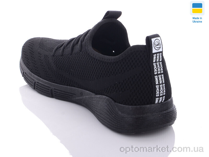 Купить Кросівки чоловічі 107-2 Swin чорний, фото 2