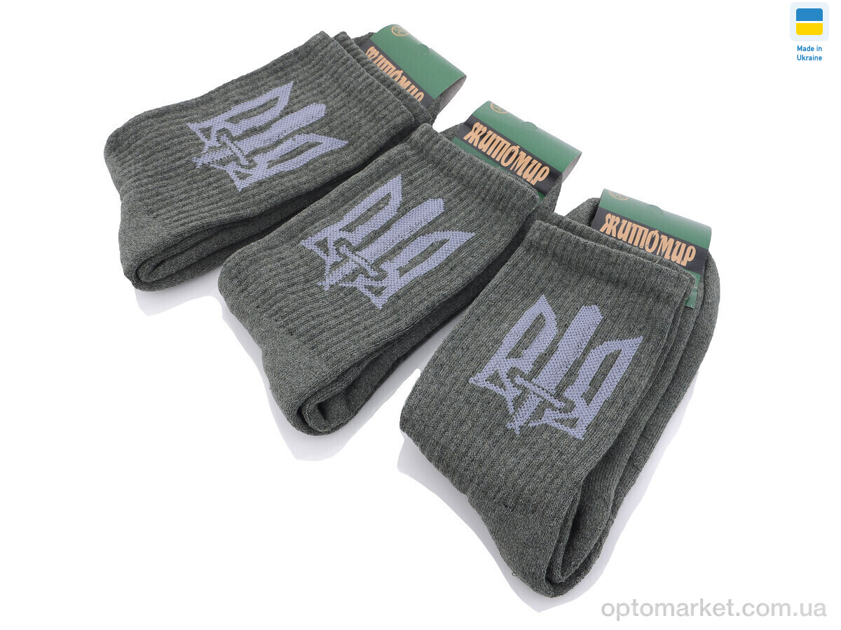 Купить Шкарпетки чоловічі 1070 герб махра Textile зелений, фото 1