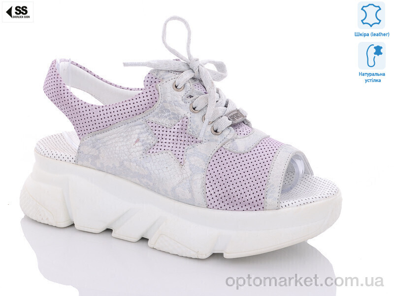 Купить Босоніжки жіночі 1129(257-251) Sherlock Soon фіолетовий, фото 1