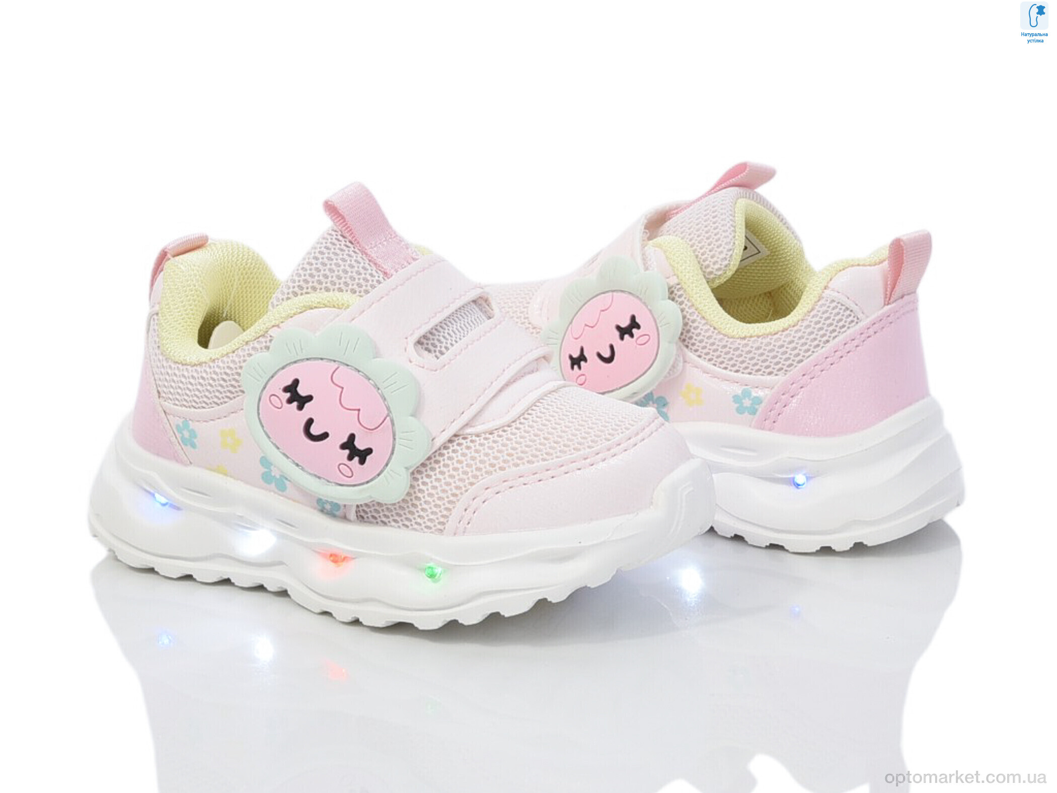 Купить Кросівки дитячі 11482B LED TOM.M рожевий, фото 1