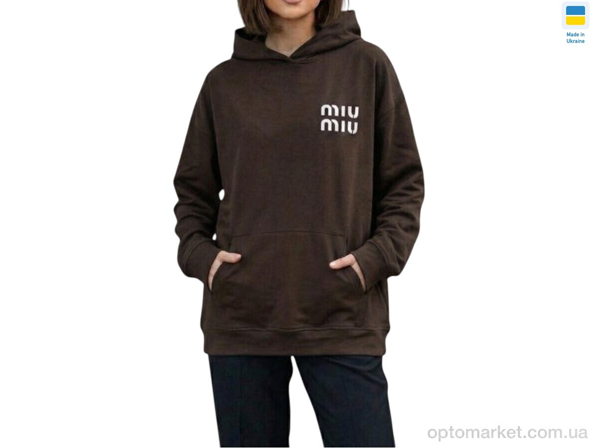 Купить Батник жіночі 115MU шоколад M.u Miu коричневий, фото 2