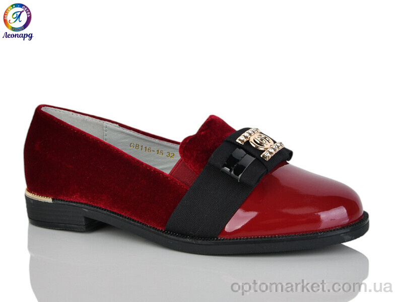 Купить Туфлі дитячі 116-15 Леопард бордовий, фото 1