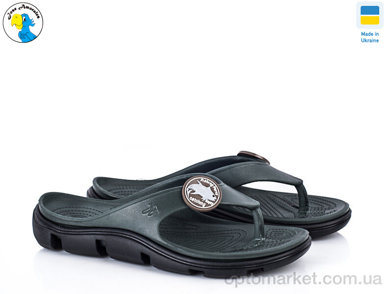 Купить Шльопанці чоловічі 118210 Jose Amorales хакі, фото 1