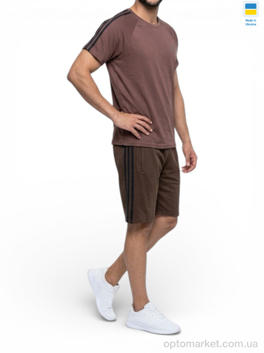 Купить Спортивний костюм чоловічі 11AD шоколад A.idas коричневий, фото 1