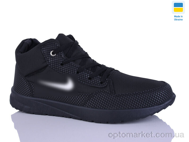 Купить Кросівки чоловічі 1201 чорний фліс DeMur чорний, фото 1