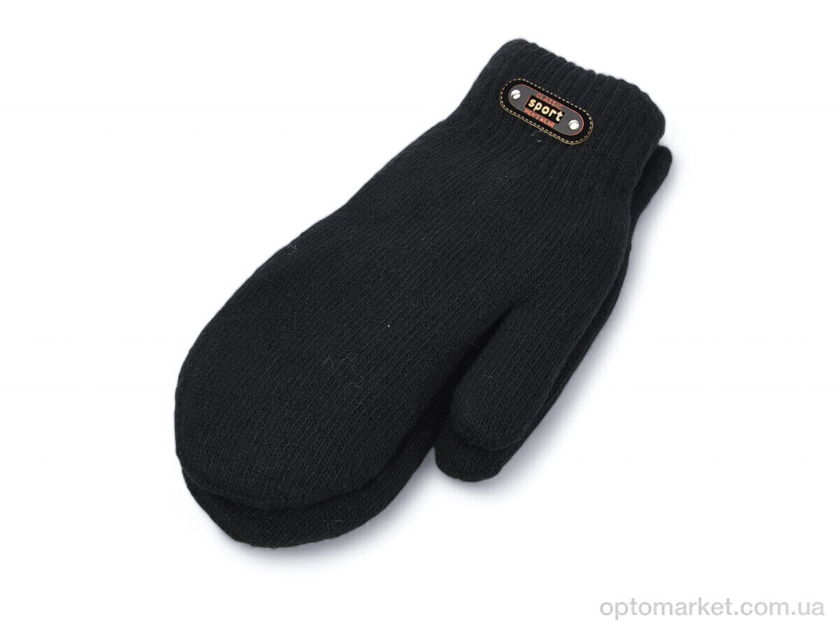 Купить Рукавиці унісекс 1201 хутро AngeLa чорний, фото 1