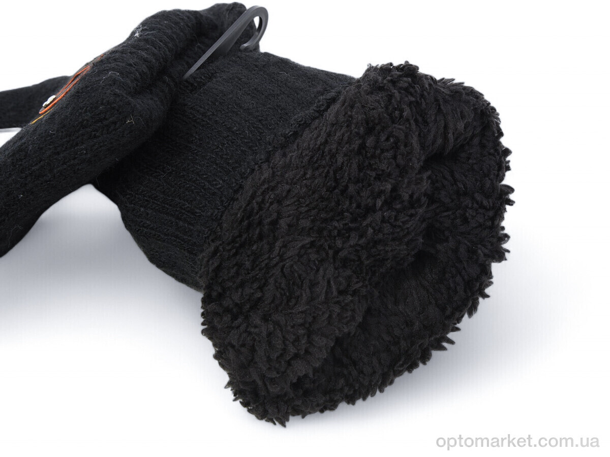 Купить Рукавиці унісекс 1201 хутро AngeLa чорний, фото 2