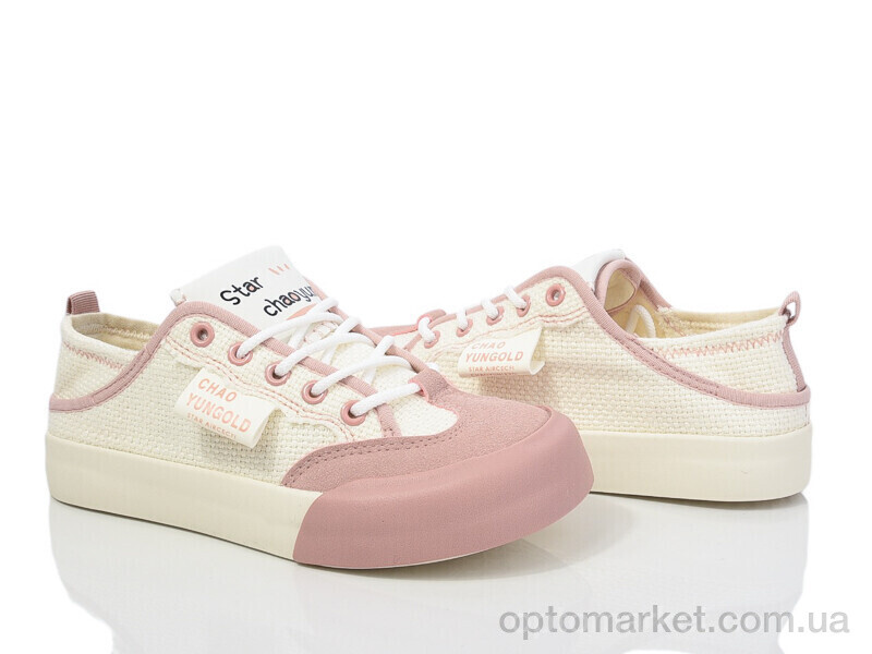 Купить Кеди жіночі 1203 beige-pink Shev-Shoes бежевий, фото 1