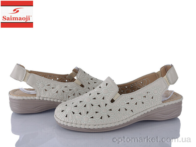 Купить Туфлі жіночі 121-5 Saimaoji бежевий, фото 1