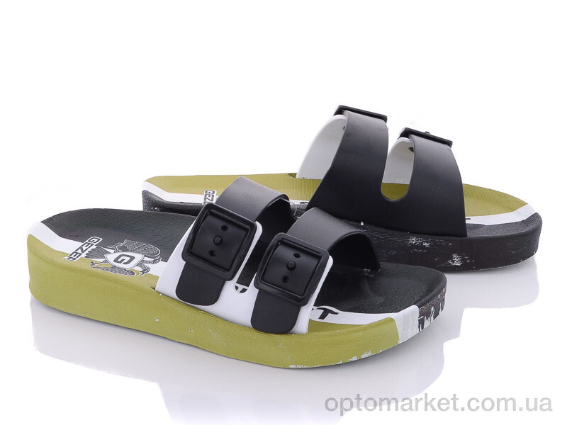 Купить Шльопанці дитячі 12329 black-khaki Gezer чорний, фото 1