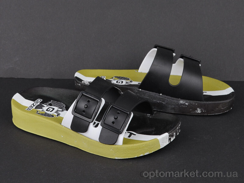 Купить Шльопанці дитячі 12329 black-khaki Gezer чорний, фото 2