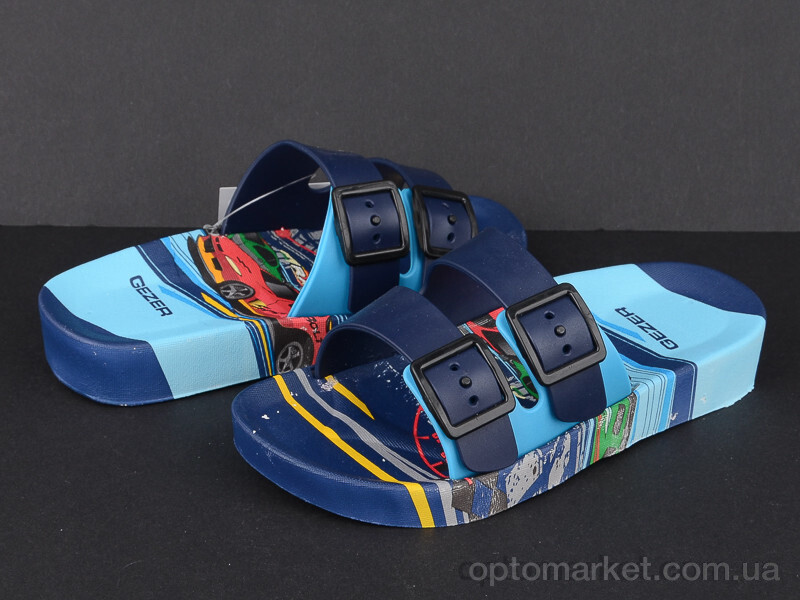 Купить Шльопанці дитячі 12329 blue-l.blue Gezer синій, фото 2