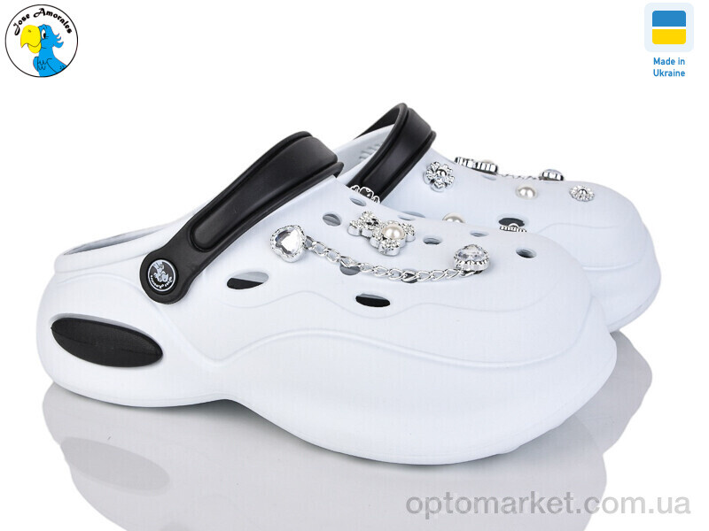 Купить Крокси жіночі 124432 Jose Amorales білий, фото 1